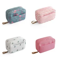 New Cosmetic Bag Flamingo Solid Color Travel Toiletry Storage Bag Cactus Beauty Makeup Bag Cosmetic Bag Organizer Special Offer 1
