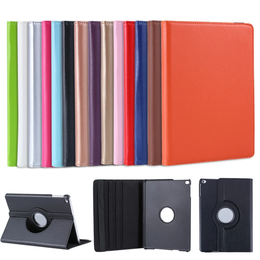 

50pcs 360 Degree Rotation PU Leather Stand Cover Case for iPad 2 3 4 6 7 8 9 9.7inch 10.2inch 10.9inch A1396 A1416 A1430 A1458