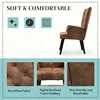 WingBack Chair, Rustic Accent Chair with Arms Upholstered, Button Backrest for Living Room (Brown) 4