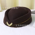A dark coffee beret