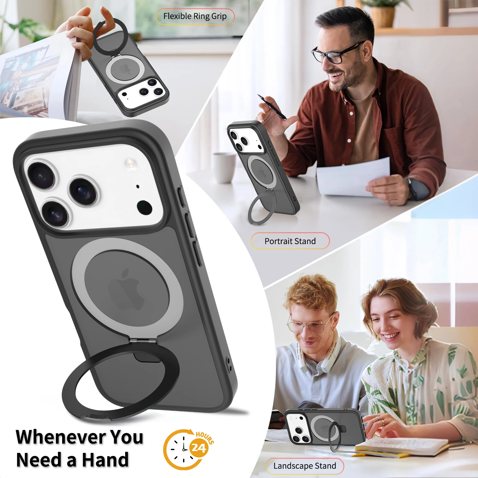 Magnetic Matte Stand Holder Case - Premium Phone Cover & Accessories