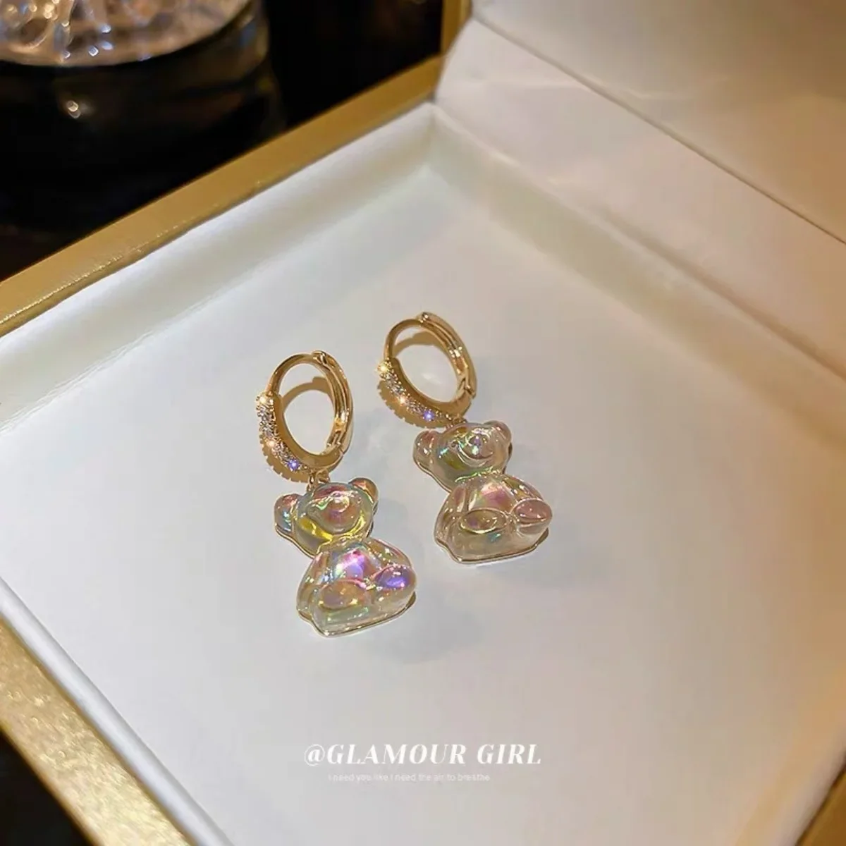Cute Bear Drop Earrings - Material Detail