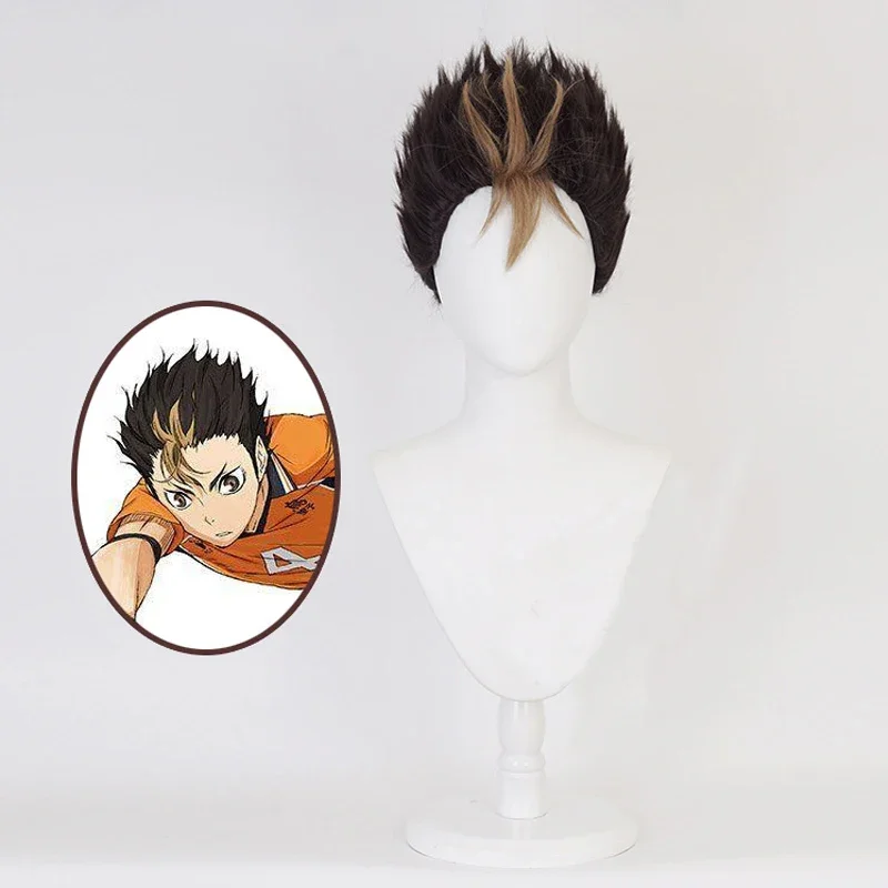 thumbnail image 1 of Disfraz de cosplay de Yu Nishinoya 2024 Haikyuu!! Pelucas de Yu Nishinoya Camisetas deportivas del club de voleibol de la escuela secundaria Karasuno Uniforme, 1 of 5