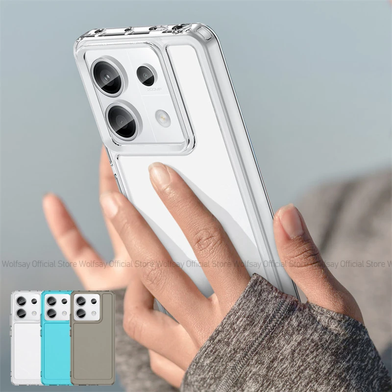 Per Xiaomi Poco X6 5G Custodia Tpu Trasparente Color Caramella Cover Posteriore In Silicone Antiurto Per Xiaomi Poco X6 X6 Pro 5G
