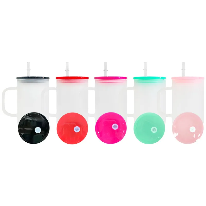 Colorful 17oz Sublimation Glass Acrylic Tumblers With Handle Reusable Straw  For Coffee, Beer, Soda, And Drinking Cups From Weaving_web, $2.87