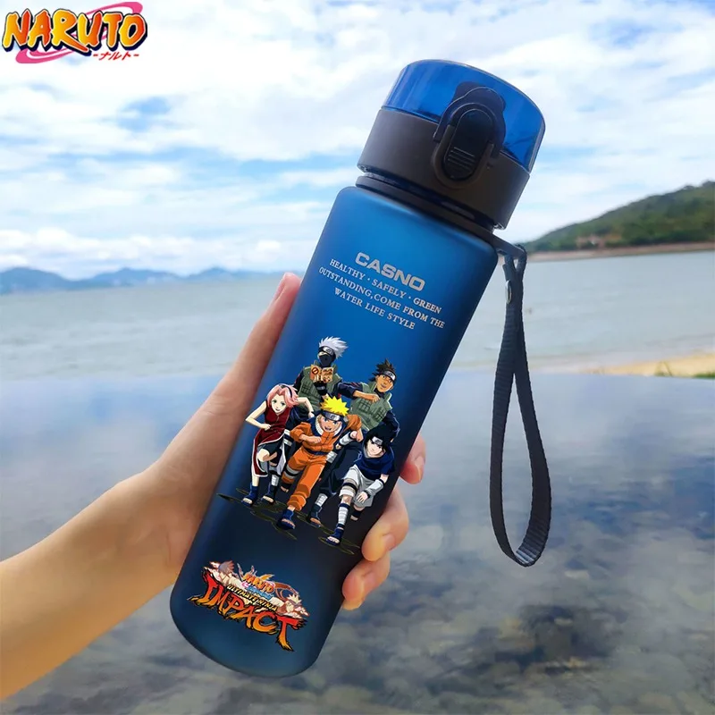 Naruto Hydro Flask Portabilità Bottiglia D'Acqua Plastica Sport All'Aria Aperta Bottiglia Bicchieri Sasuke Itachi Studente Bambino Scuola Bollitore