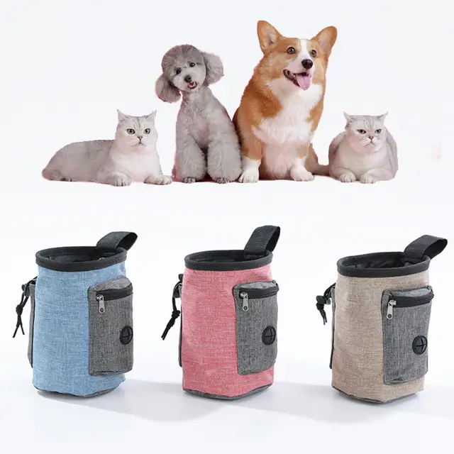 Dog Treat Pouch Puppy Feed Pocket Pet Training Waist Bag Dog Supplies Walking Snack Pouch Poop Bag Outdoor Food Toys Dispenser 6