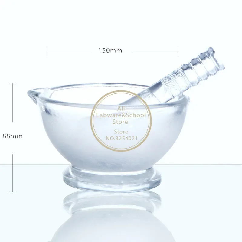 1set 30mm To 130mm Laboratory Use Glass Mortar and Pestle Laboratory Chemistry Equipment lab mortar and pestle