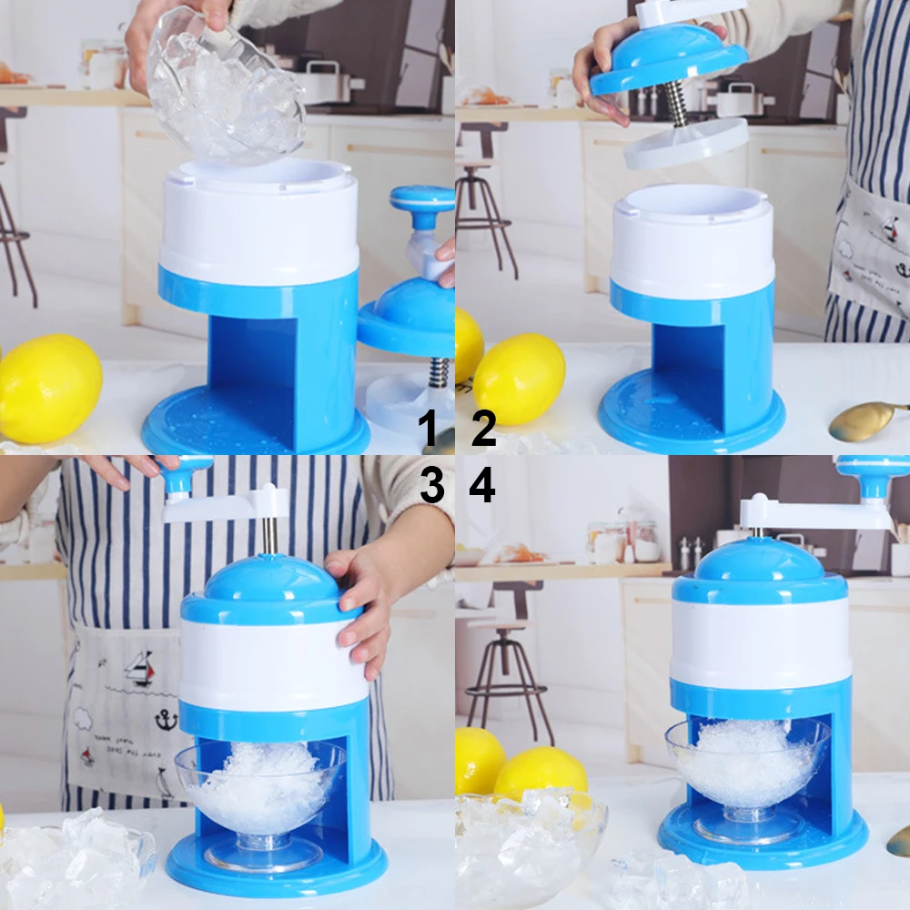 IceShaverManualHandCrankOperatedFastCrushingIceBlockSnowCone