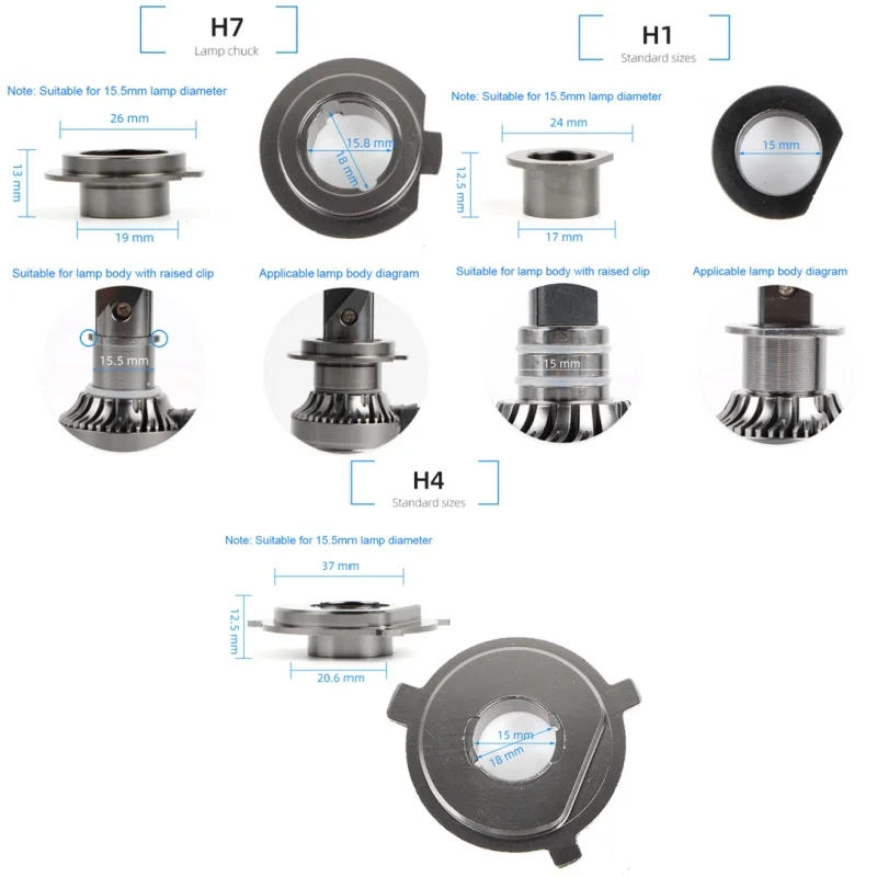 Headlight Holder LED Lamp Bulb Base Socket Adapter For Car HB4/HB3/H11/H7/H4/H3/H1 Head Lamp Retainer Clips 1Pc