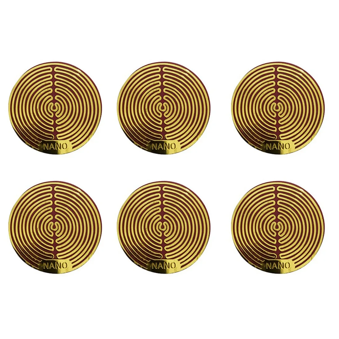 

6Pcs Round Quantum Anti Radiation Protection Mobile Phone 5G Wi-Fi EMF Sticker for Cellphone Laptops Tablets,Gold