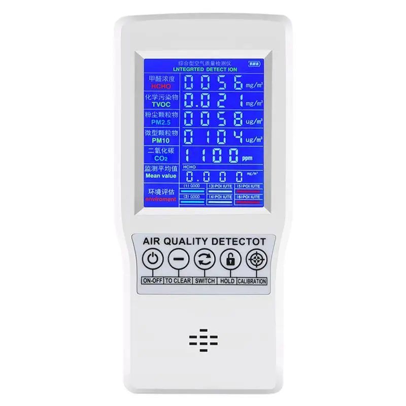 

Multifunctional Air Detector CO2 Meter Digital Air Tester Smart Air Quality Monitor TVOC HCHO Analyzer For Indoors