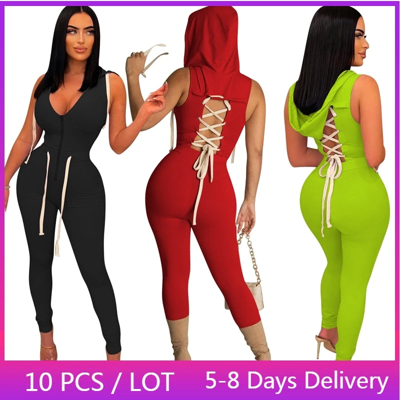 

Wholesale Items for Business Clothes Bodycon Jumpsuit Women Overalls Summer Fitness Sport Casual Rompers Womens Jumpsuit Club