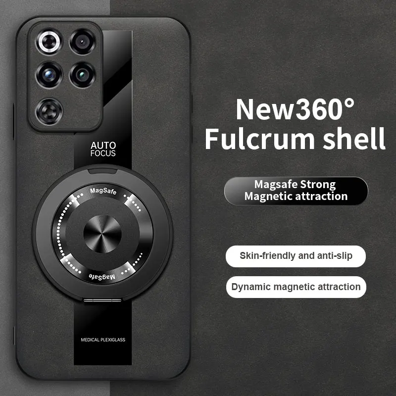 Leather 360° Spin Stand Anti-Fall Case