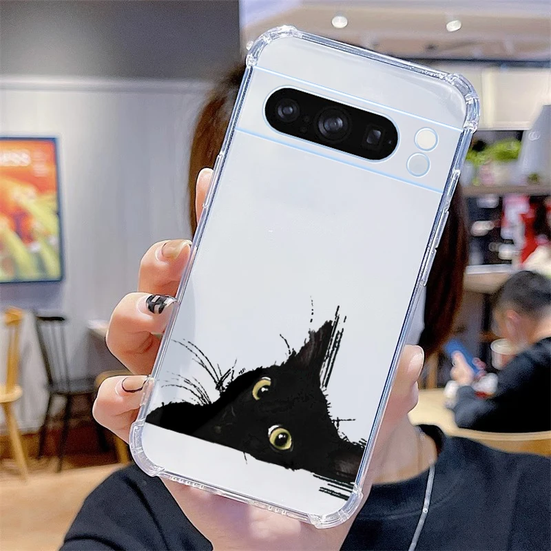 Funny Cat Transparent Phone Case - Enhanced Protection and Style