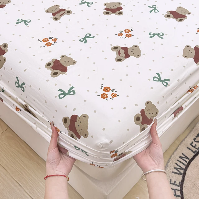 Drap-housse imprimé en microfibre pré-lavage ultra doux avec taies d'oreiller – Protecteur de matelas, hypoallergénique, facile d'entretien 4