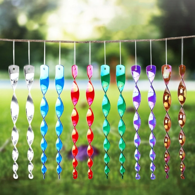 바람 저항성 반사 조류 억제 도구 10pcs 정원 발코니 바람 차임