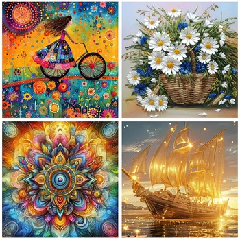Kit di pittura artistica con diamanti Ricamo Mosaico di cristallo pieno 5D Kit di dipinti con diamanti fai da te Nuovi accessori 2025 30x30 cm Wall Art