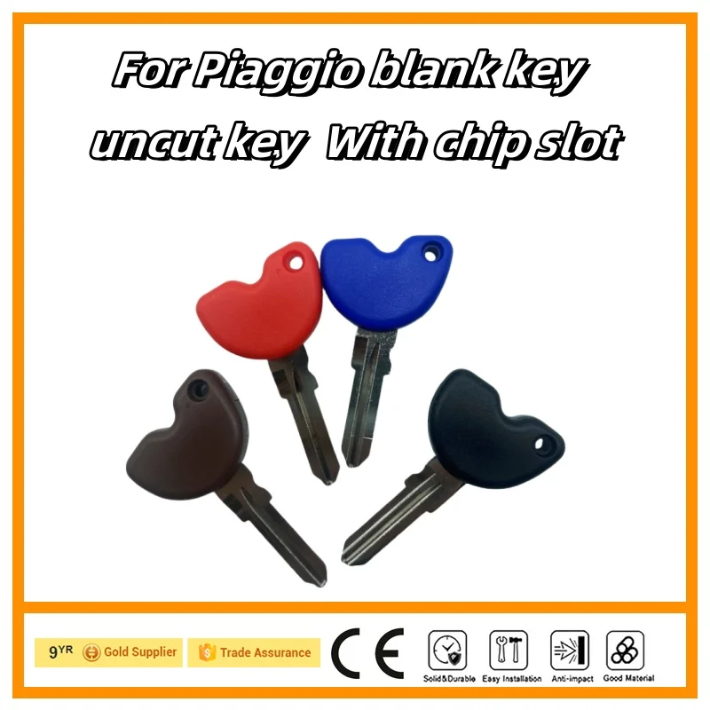 For Piaggio MP3 500 Gireira Vespa3vte 125 gts gtv250 300 Blank Key Motorcycle Replace Uncut Keys can be placed anti-theft chip