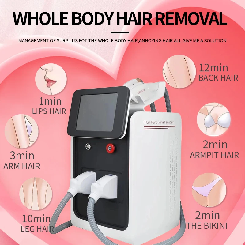 Mesin Laser Penghilang Rambut 3 In 1 Laser 2022 IPL Nd Yag Laser R F