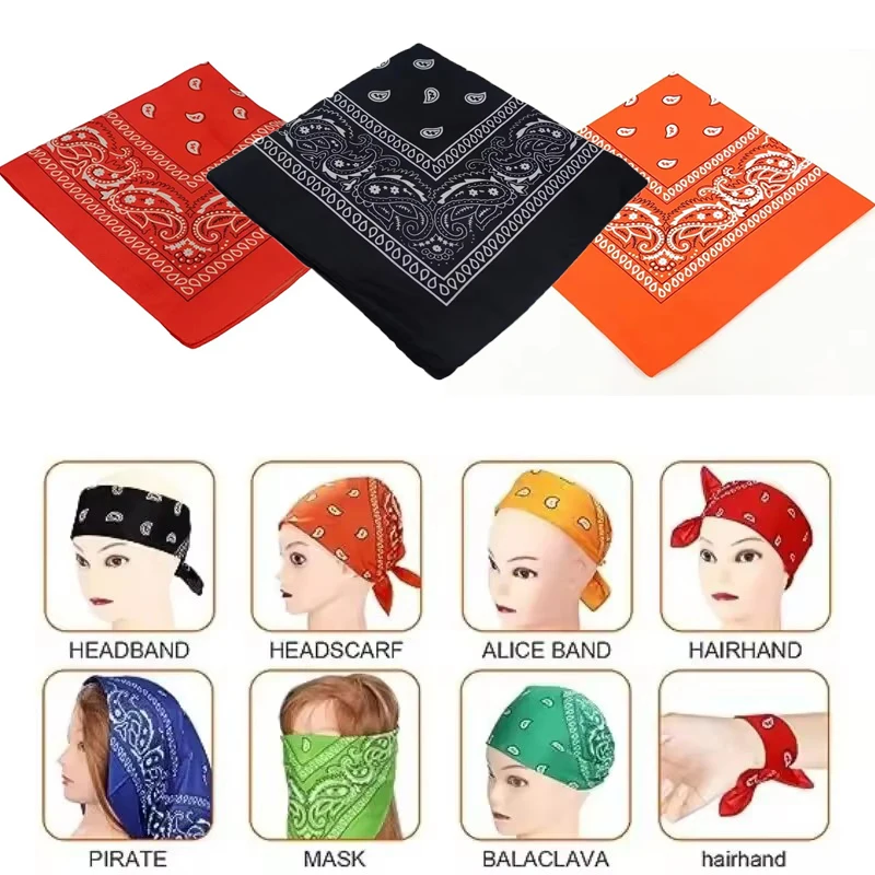 Summer Hiking Headscarf Multi-purpose Mask Handkerchief Bohemian Style Printed Headscarf Hip-hop Headscarf