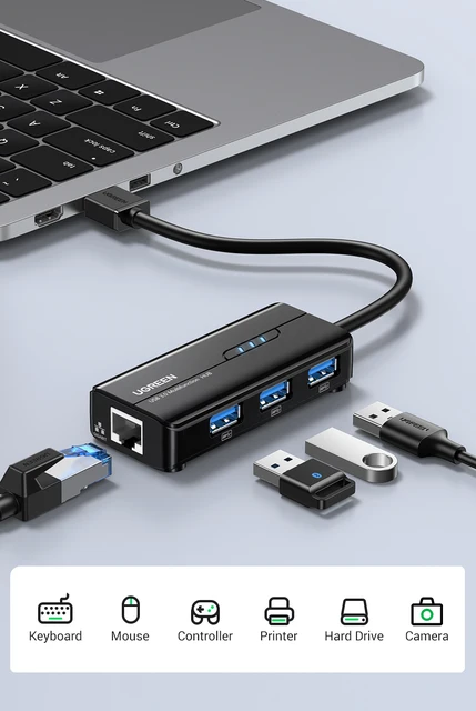 Adattatore USB A Ethernet Gigabit - USB 3.0 A RJ45, 1000Mbps, Plug & Play Per PC, Mac, Senza Driver - Foto 2