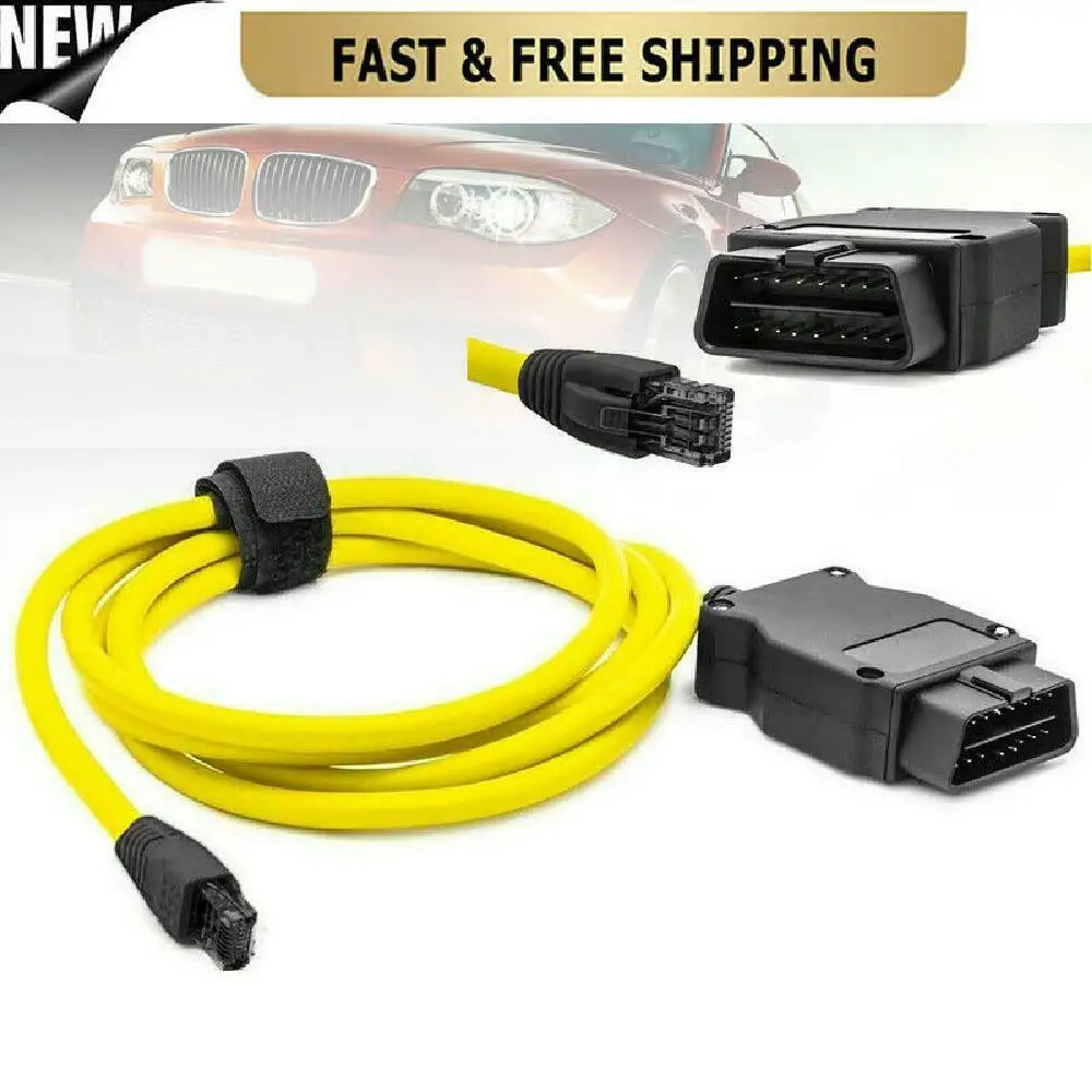 Ethernet to OBD BMW ENET Interface Cable E-SYS ICOM Coding F-series G-series 