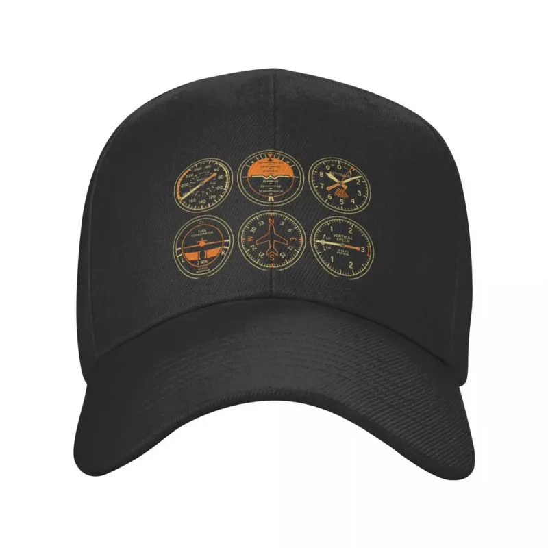 

Cockpit Six Dials Flight Simulator Pilot Baseball Cap Adjustable Aviation Airplane Dad Hat Outdoor Snapback Caps Summer Hats