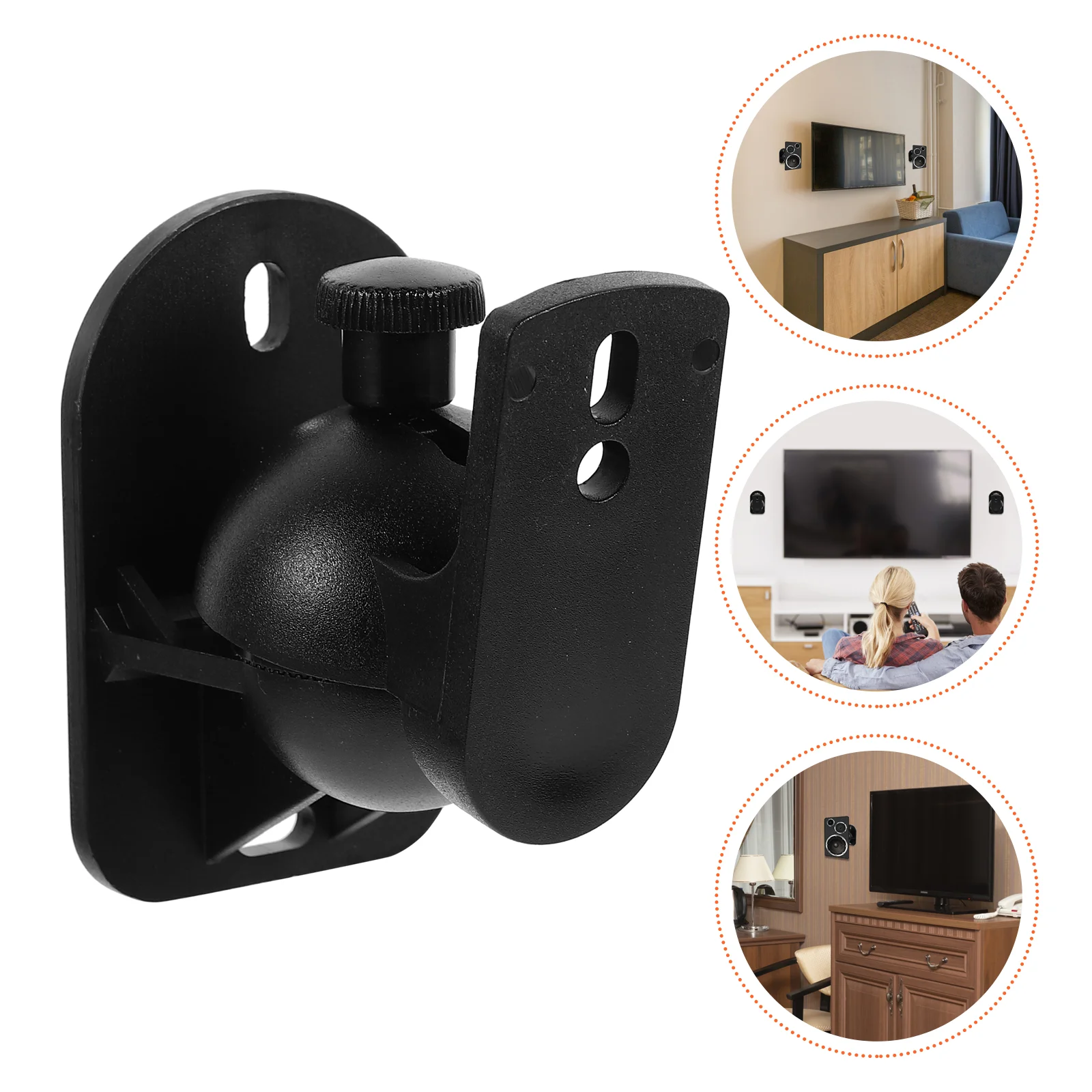 

6pcs/2pcs Surround Sound Wall Mount Brackets Speaker Wall Mount Storage Rack For Laptop Floating Wall Rack ABS Storage Holder