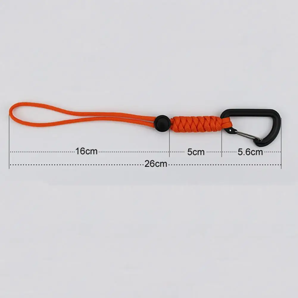 Climbing Carabiner Carabiner Key Hook Anti-loss Rope Nylon Backpack Hanging Buckle Multifunctional Telescopic Key Ring Outdoor Tension Carabiner