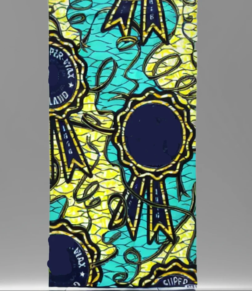 African Wax100% Cotton Wax Prints African Fabrics Wax Ankara For Women Dress 6 Yards - 3