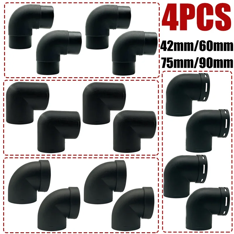 4X 42/60/75/90mm Plastic L-Shaped Air Pipe Elbow Outlet Connector For Webasto Eberspaecher Diesel Parking Car Heater Accessories