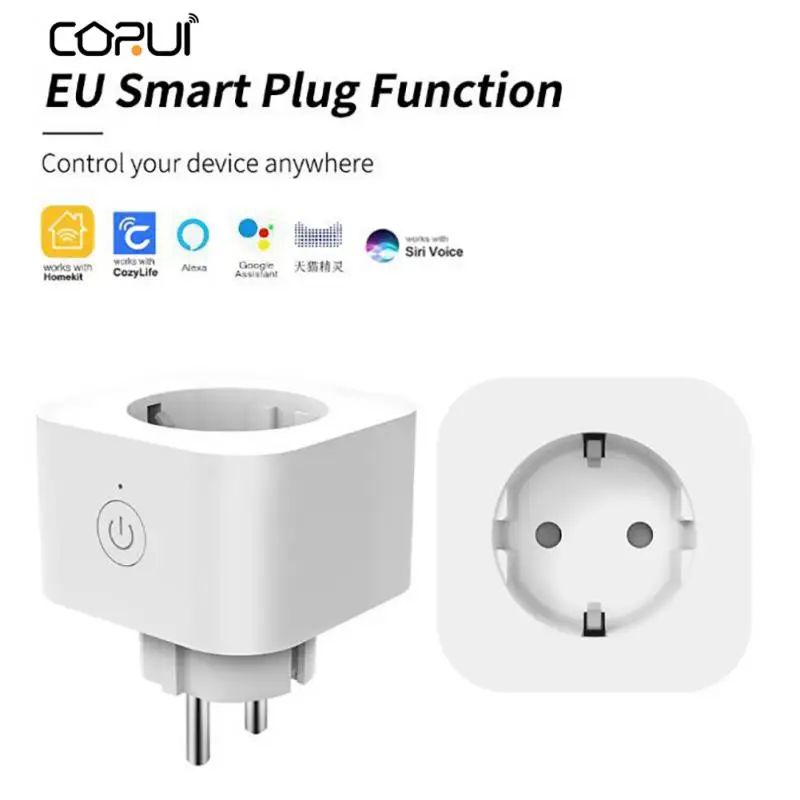 

EU Plug WIFI Wireless Remote Socket Smart Timer Plug Voice Control EU Home Fire Retardant PC Smart Power SocketElectrical Socket