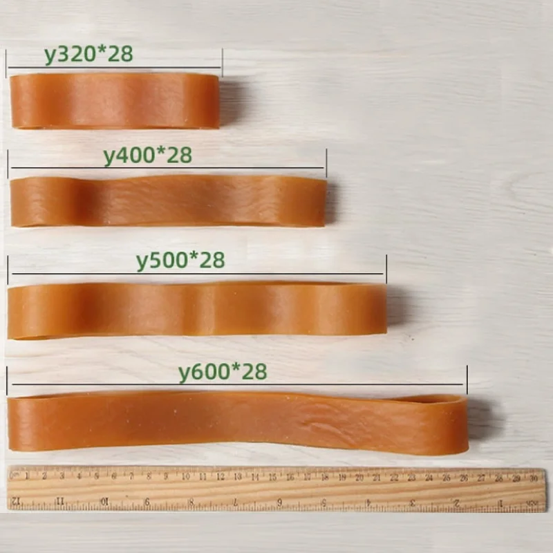 High-Elasticity Stretchable Yellow Rubber Bands, 15/30mm Width, 320mm~600mm Circumference