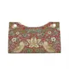 Custom William Morris Strawberry Thief Red Box Cover PU Leather Rectangular Floral Textile Pattern Facial Tissues Holder for 2