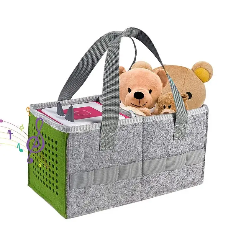 

Portable Travel Carrying Case For Tonies Toniebox Starter Set Speaker Felt Cloth Foldable Storage Bag Pouch Cover Shell Handbag