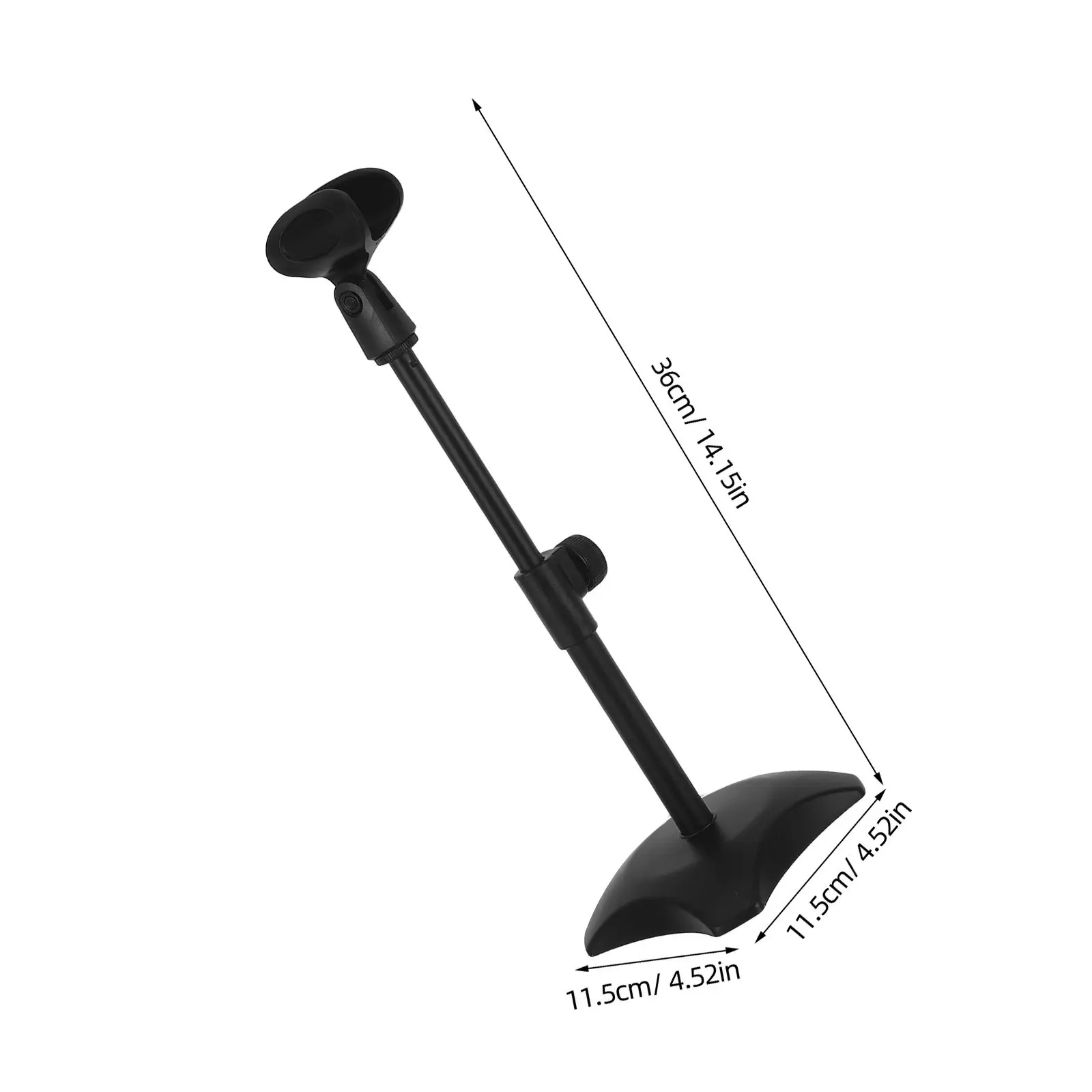 조절 가능한 데스크탑 마이크 스탠드, 금속 테이블 마이크 스탠드, 무게추가 있는 원형 베이스, 안정적인 마이크 홀더 (스트리밍, 팟캐스트, 인터뷰용)