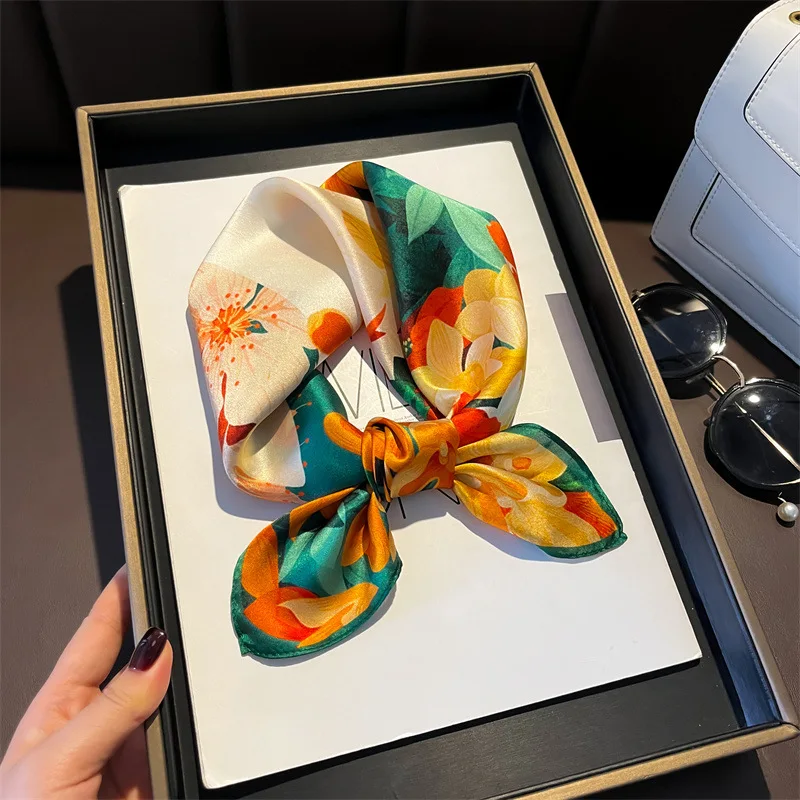 100% Silk Bandana Scarf – Luxury Square Neckerchief