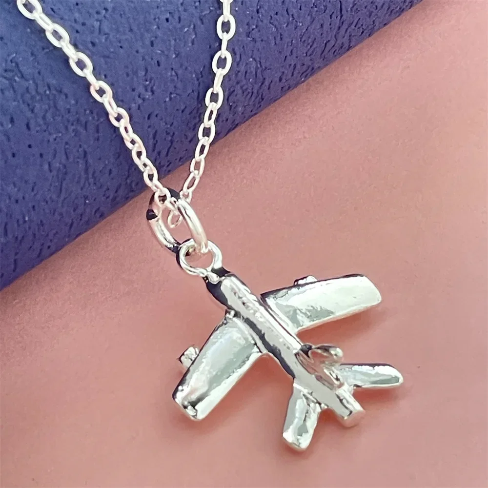 925 Sterling Silver Necklace Zircon Pendant Charm Crown Leaf Heart Starfish Cross for Women Party Jewelry Gifts