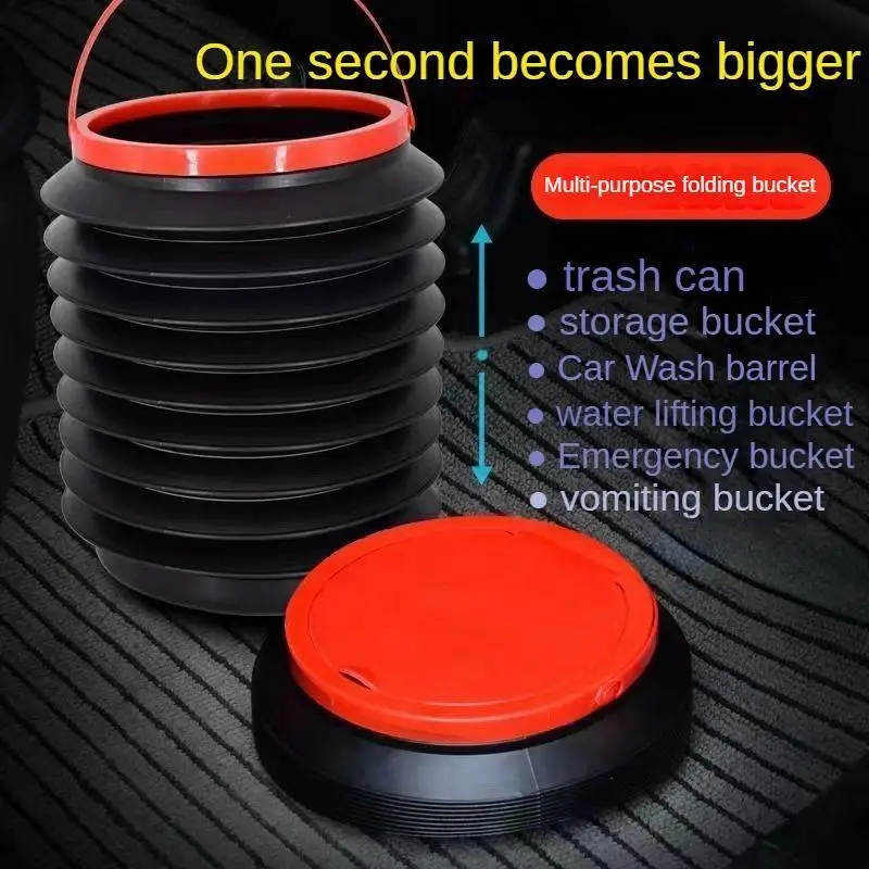 Car garbage can Car trash can foldable car hanging inside garbage bucket car front car umbrella to store parts