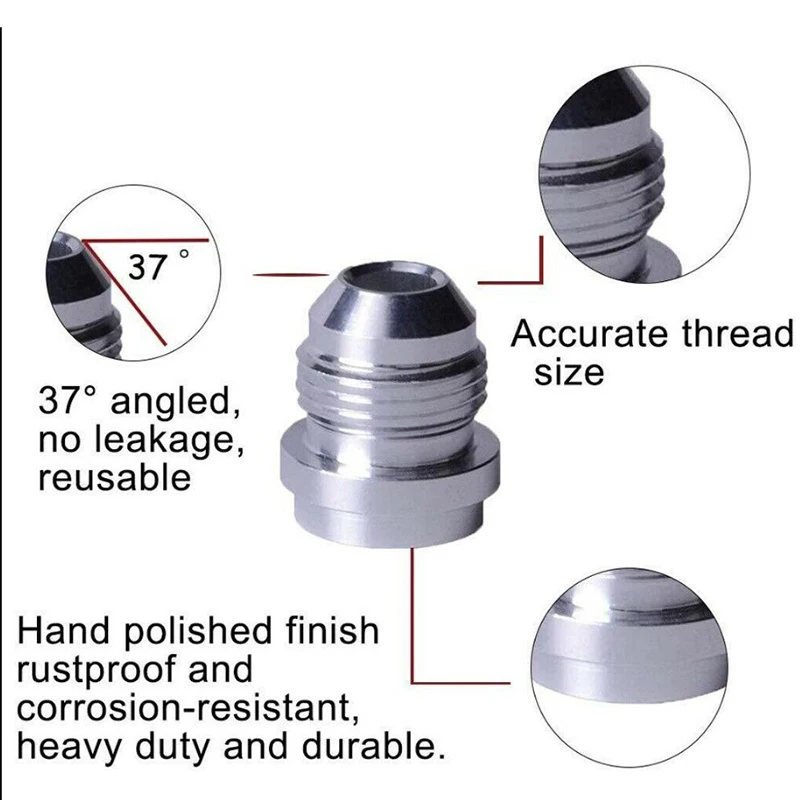AN Aluminum Weld On Bung Fittings 3 4 6 8 10 12 16 20 weld fittings