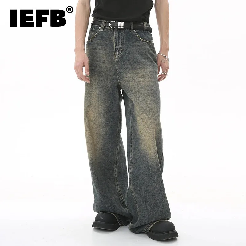 Jeans Trousers Men Jeans Mens Jeans Washed Jeans Denim Trousers Summer Men's Denim Pants Old Blue Washed Straight Casual
