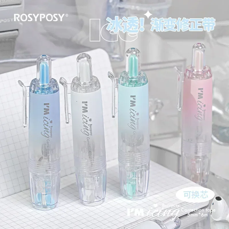 1pcs Creative Large-capacity Transparent Correction Tape Portable Replaceable Core Office Stationery Supplies correction tape correction supplies