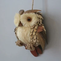 Handmade Natural Straw Hanging Ornaments, Owl Pendant, Christmas Party Supplies, Home Garden Decor, Tree Decorati Craft 1