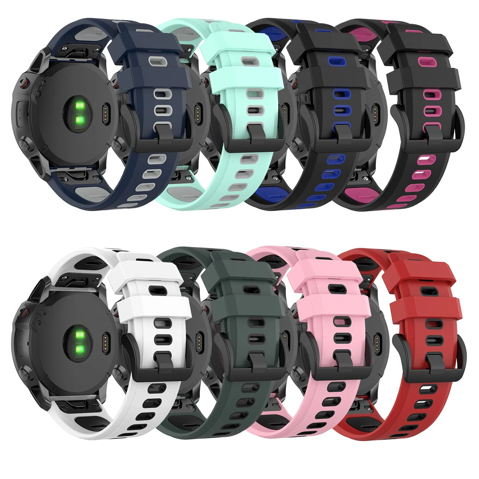 Для Garmin Fenix 6 силиконовая запасная деталь для мужчин и женщин мягкий двухцветный