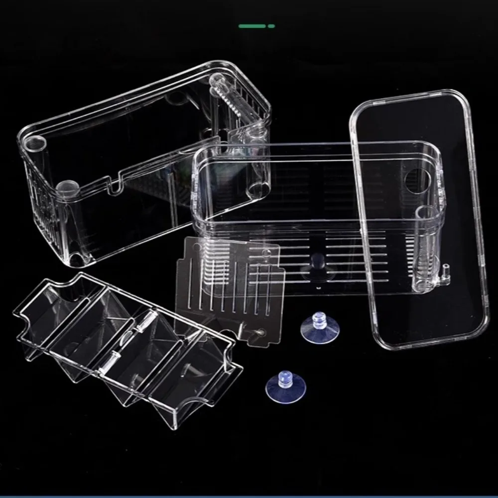 Fish Breeding Box Acrylic Fish Tank Hatching Incubator Isolation Box Detachable Hatchery Divider for Guppy Shrimp Clownfish