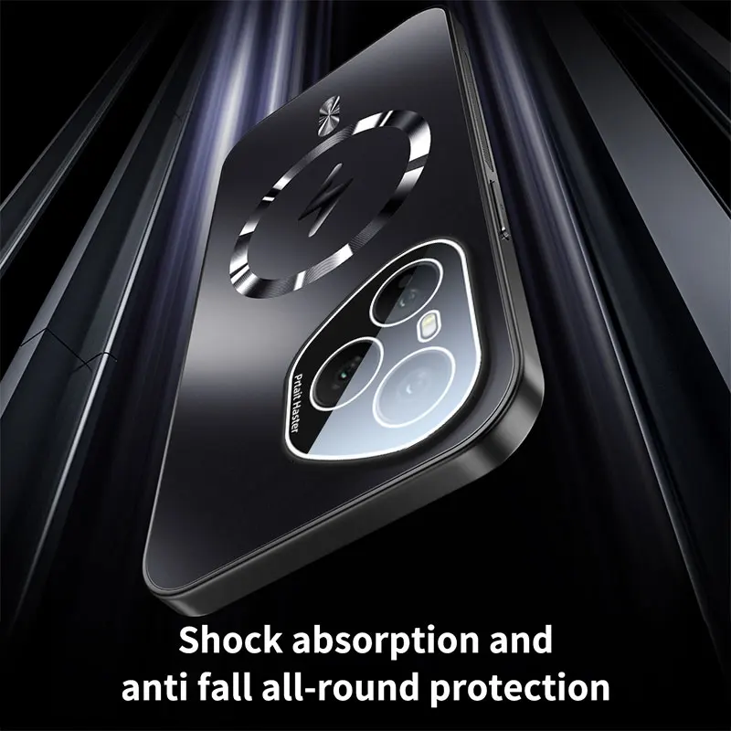 Magnetic Camera Lens Protective Matte Frosted Back Cover with MagSafe Wireless Charging Compatibility