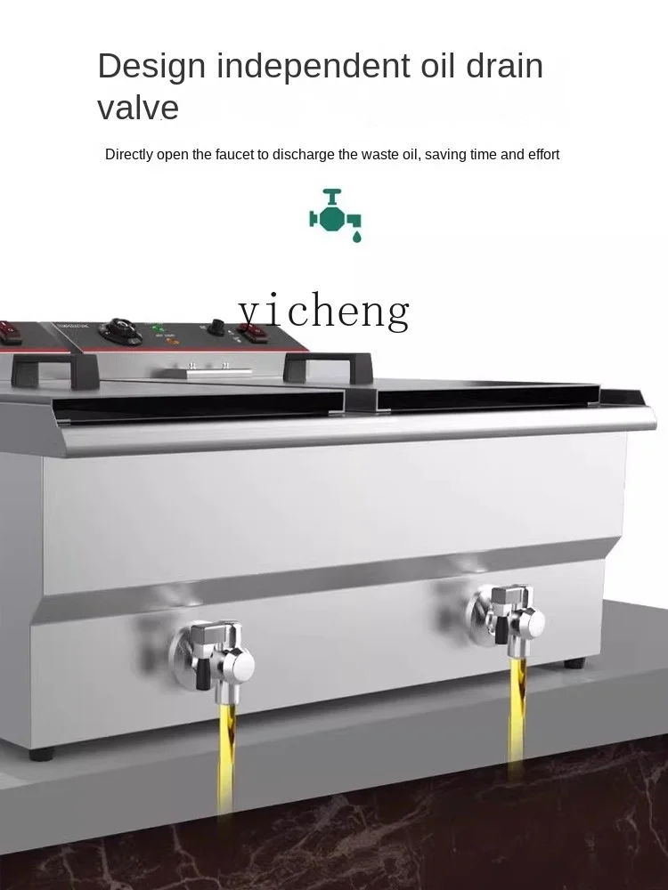 Tqh Desktop Deep Frying Pan Commercial Electric Fryer Constant Temperature Large Capacity French Fries Chicken Chop 3