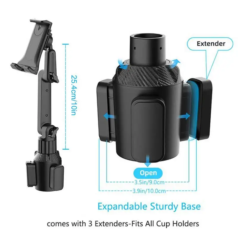 soporte moviles para el coche Soporte ajustable para tableta y teléfono inteligente, barra de inclinación 360, Base Triangular, Ram, para SUVs, 270