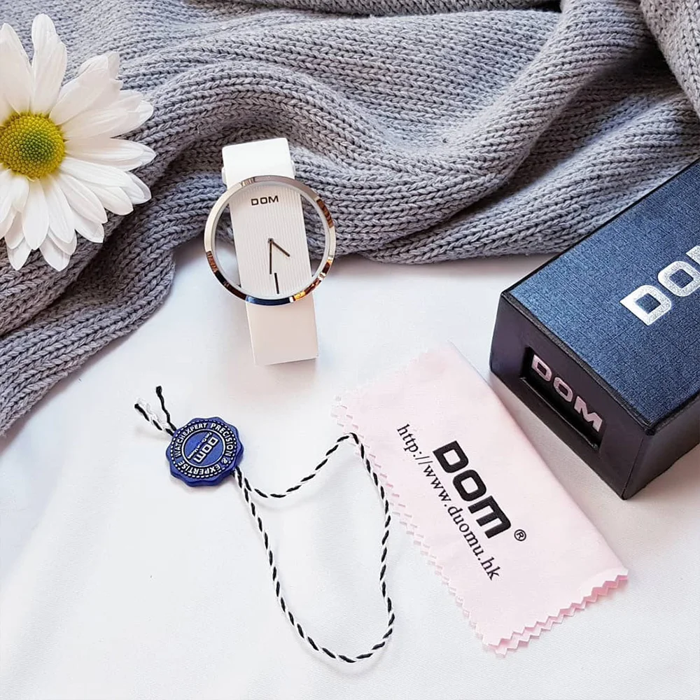 DOM 205 Quartz Watches Fashion Luxury Bracelet Waterproofk Genuine Leather Women Wrist Watch for Girl Gift relogios feminino